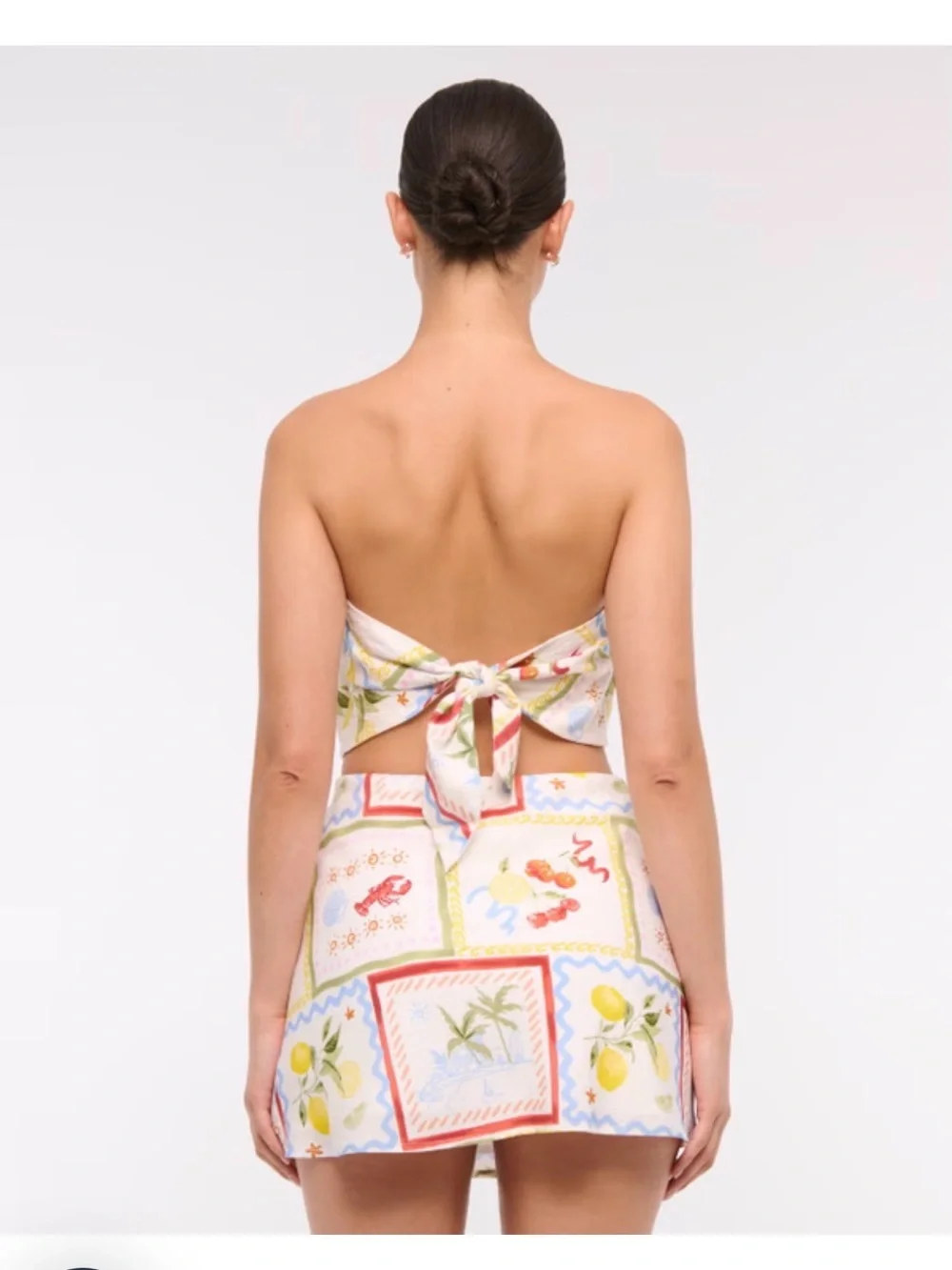 Printed Fruit & Seaside Mini Skort- Multi